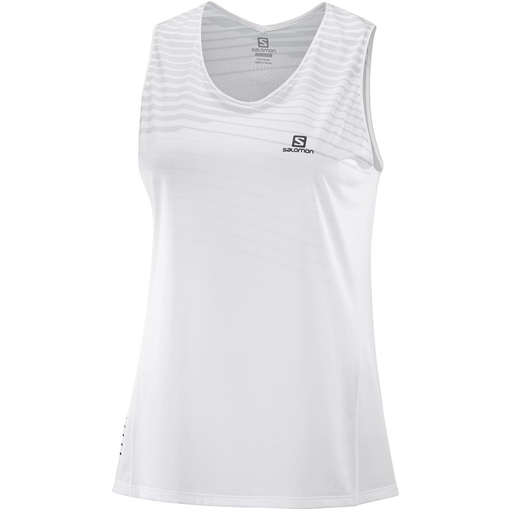 Salomon SENSE W Camisetas Mujer - Blancas - Colombia (84679-TQND)